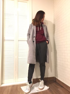 「Jack Willsのアイテム（トップス）」を使った、つばめさん（レディース・163cm）の春コーディネート