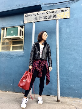 「salad（サラダ）のアイテム（ジャケット/アウター）」を使った、つばめさん（レディース・163cm）の冬コーディネート