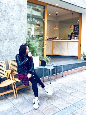 「salad（サラダ）のアイテム（ジャケット/アウター）」を使った、つばめさん（レディース・163cm）の夏コーディネート