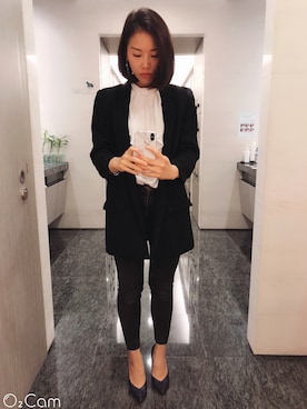 「working style」｜「アイテム（ダウンジャケット/コート）」を使った、つばめさん（レディース・163cm）の秋コーディネート