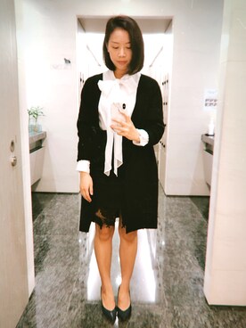 「CHOCOLATE（チョコレート）のアイテム」を使った、つばめさん（レディース・163cm）の秋コーディネート