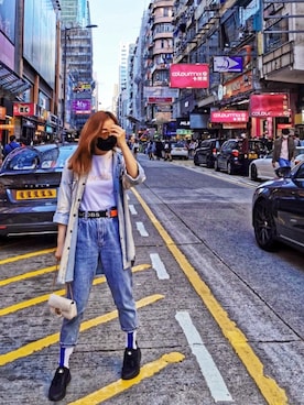 「IZZUE（イズゥー）のアイテム」を使った、つばめさん（レディース・163cm）の冬コーディネート