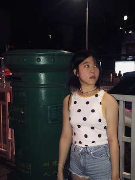 「FOREVER 21（フォーエバー トゥエンティーワン）のアイテム（チョーカー）」を使った、ghhheeeさん（レディース・158cm）の夏コーディネート