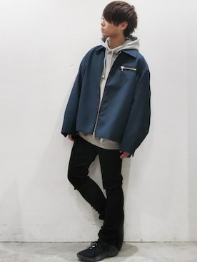 「DOOPZ（ドープス）のアイテム（ブルゾン）」を使った、miyagi さん（メンズ・161cm）の冬コーディネート