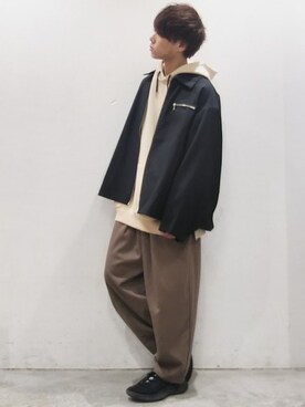「DOOPZ（ドープス）のアイテム（ブルゾン）」を使った、miyagi さん（メンズ・161cm）の春コーディネート