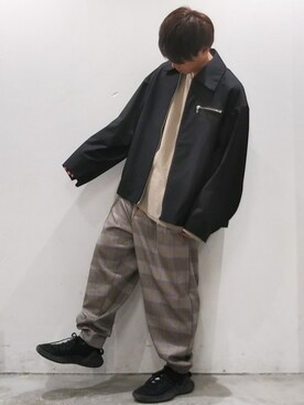 「DOOPZ（ドープス）のアイテム（ブルゾン）」を使った、miyagi さん（メンズ・161cm）の春コーディネート