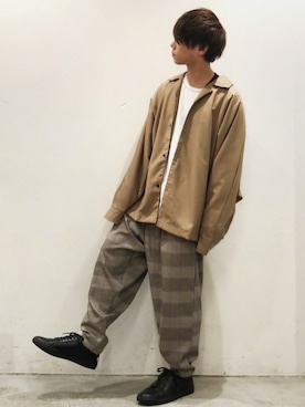 「DOOPZ（ドープス）のアイテム（パンツ）」を使った、miyagi さん（メンズ・161cm）の春コーディネート