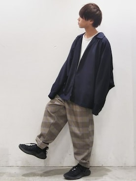 「DOOPZ（ドープス）のアイテム（パンツ）」を使った、miyagi さん（メンズ・161cm）の春コーディネート