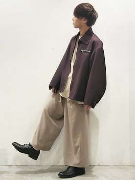 「DOOPZ（ドープス）のアイテム（ブルゾン）」を使った、miyagi さん（メンズ・161cm）の春コーディネート