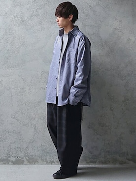 「CASPER JOHN（キャスパージョン）のアイテム（スウェット）」を使った、miyagi さん（メンズ・161cm）の冬コーディネート