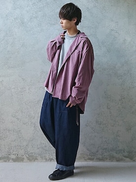 「CASPER JOHN（キャスパージョン）のアイテム（スウェット）」を使った、miyagi さん（メンズ・161cm）の冬コーディネート
