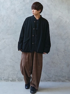 「CASPER JOHN（キャスパージョン）のアイテム（スウェット）」を使った、miyagi さん（メンズ・161cm）の冬コーディネート
