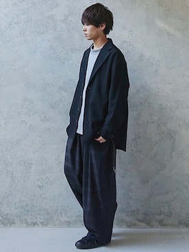 「CASPER JOHN（キャスパージョン）のアイテム（スウェット）」を使った、miyagi さん（メンズ・161cm）の冬コーディネート