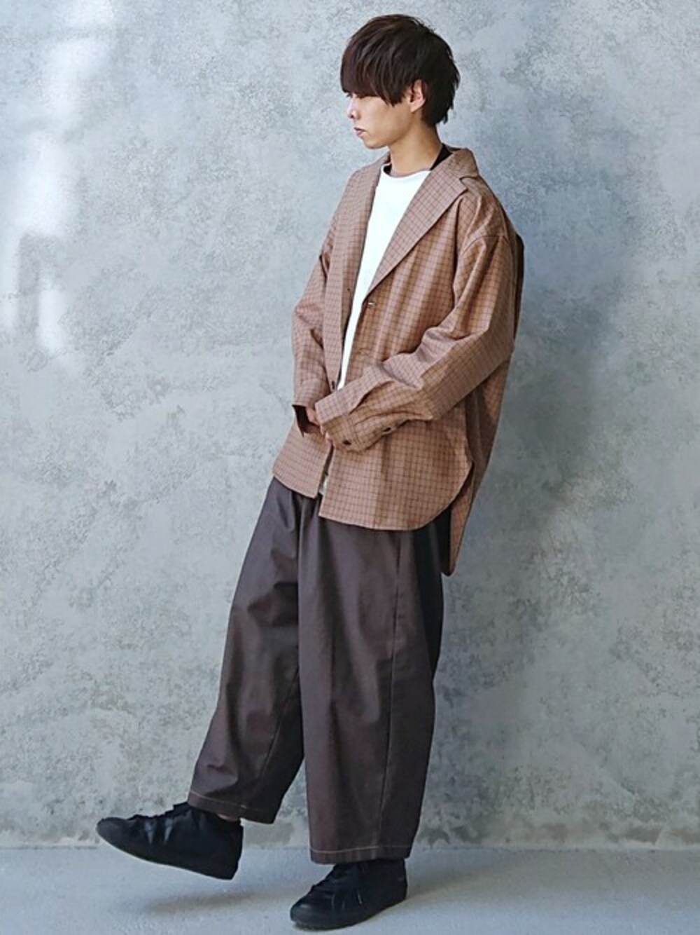 miyagi さんの「4B Tailored Jacket Shirts/4ボタンテーラードジャケットシャツ（CASPER JOHN）」を使ったコーディネート