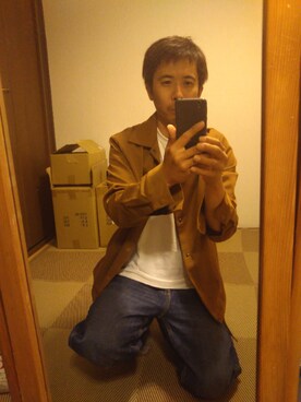 「MONO-MART（モノマート）のアイテム（その他アウター）」を使った、Takashiさん（メンズ・167cm）の秋コーディネート