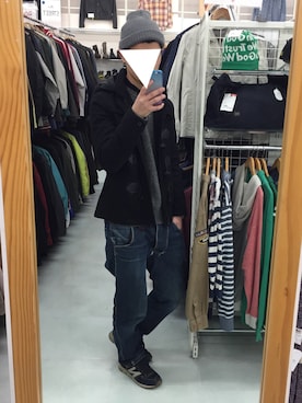 「CUNE（キューン）のアイテム（帽子）」を使った、かんさん（メンズ・176cm）の冬コーディネート