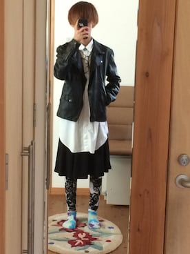 「スカート男子」｜もんたさん（メンズ・162cm・10代）の秋コーディネート