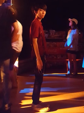 「SCYE BASICS（サイベーシックス）のアイテム（ポロシャツ）」を使った、もんたさん（メンズ・163cm）の夏コーディネート