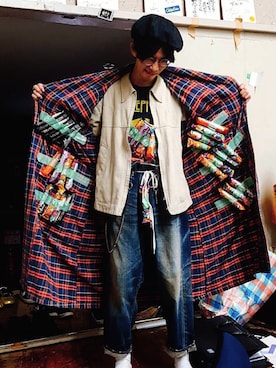 「UNDERCOVER（アンダーカバー）のアイテム（ブルゾン）」を使った、もんたさん（メンズ・163cm）の秋コーディネート