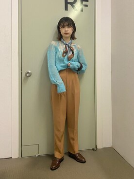 「kbf_ootd」｜「アイテム（ローファー）」を使った、たなりさん（レディース・164cm）の冬コーディネート