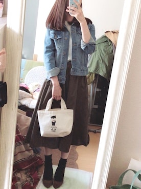 「くつした」｜「アイテム（その他アウター）」を使った、haruさん（レディース・157cm）の春コーディネート