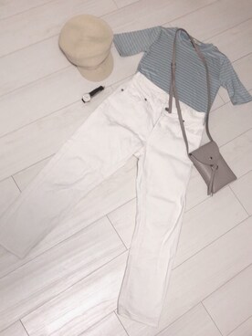 「BEAUTY&YOUTH UNITED ARROWS（ビューティーアンドユースユナイテッドアローズ）のアイテム（キャスケット）」を使った、haruさん（レディース・159cm）の夏コーディネート