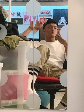 「PULL&BEAR（プルアンドベア）のアイテム（トップス）」を使った、zickOoさん（メンズ・185cm）の秋コーディネート