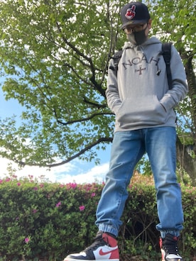 「NOAH（ノア）のアイテム（トップス）」を使った、naoki__0603さん（メンズ・170cm）の春コーディネート