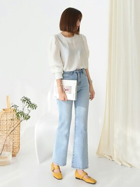白ブラウス の人気ファッションコーディネート 地域 韓国 Wear