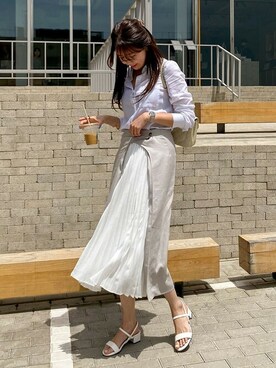 サンダルを使った ロングスカート の人気ファッションコーディネート 地域 韓国 Wear