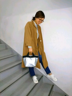 「Actually（アクチュアリー）のアイテム」を使った、umeさん（レディース・155cm）の春コーディネート