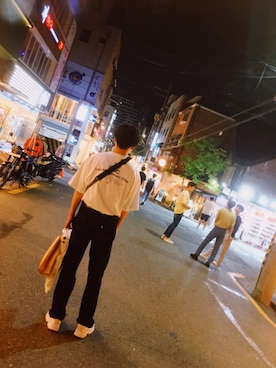 「LMCのアイテム（Tシャツ/カットソー）」を使った、hirokazu.さん（メンズ・174cm）の秋コーディネート