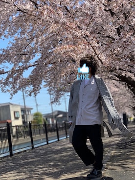 「アイテム（トレンチコート）」を使った、なおっちさん（メンズ・164cm・20代）の春コーディネート