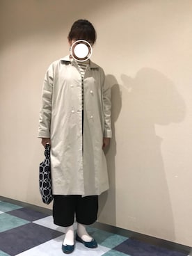 「ミナペルホネン」｜「アイテム（ジャケット/アウター）」を使った、koco.さん（レディース・156cm）の春コーディネート
