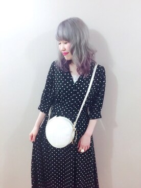「archives（アルシーヴ）のアイテム（シャツワンピース）」を使った、ゆきみさん（レディース・153cm）の夏コーディネート