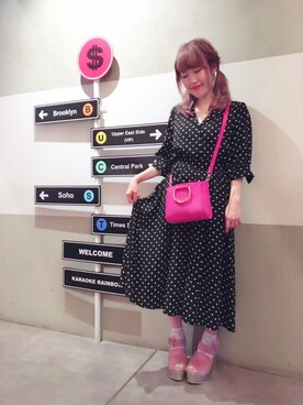 「archives（アルシーヴ）のアイテム（シャツワンピース）」を使った、ゆきみさん（レディース・153cm）の夏コーディネート