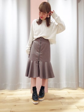 「オルチャンファッション」｜「アイテム（その他）」を使った、ゆきみさん（レディース・153cm）の秋コーディネート
