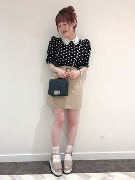 「archives（アルシーヴ）のアイテム（シューズ）」を使った、ゆきみさん（レディース・153cm）の夏コーディネート