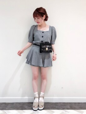 「archives（アルシーヴ）のアイテム（シューズ）」を使った、ゆきみさん（レディース・153cm）の夏コーディネート