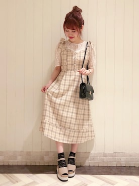 「archives（アルシーヴ）のアイテム（シューズ）」を使った、ゆきみさん（レディース・153cm）の夏コーディネート