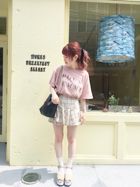 「archives（アルシーヴ）のアイテム（シューズ）」を使った、ゆきみさん（レディース・153cm）の夏コーディネート