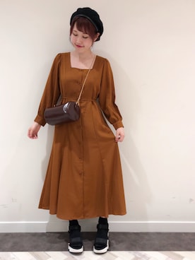 「archives（アルシーヴ）のアイテム（ハンチング/ベレー帽）」を使った、ゆきみさん（レディース・153cm）の夏コーディネート