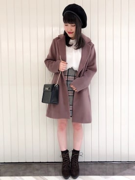 「archives（アルシーヴ）のアイテム（ハンチング/ベレー帽）」を使った、ゆきみさん（レディース・153cm）の秋コーディネート