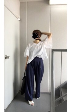 「カゴトート」｜≡さん（レディース・158cm）の夏コーディネート