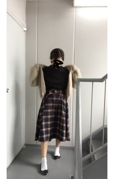 「ハイネックトップス」｜≡さん（レディース・158cm）の秋コーディネート