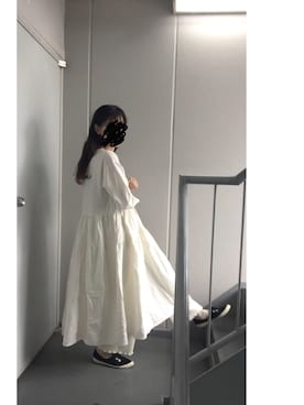 「ゆるゆる」｜「アイテム（ワンピース/ドレス）」を使った、≡さん（レディース・158cm）の冬コーディネート