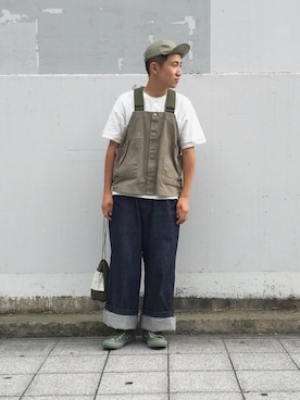 「コンバースハイカット」｜「アイテム（帽子）」を使った、ヒロキさん（メンズ・164cm）の夏コーディネート