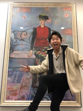 「WEGO（ウィゴー）のアイテム（スカート）」を使った、ロケット団の幹部 川村さん（メンズ・170cm）の冬コーディネート