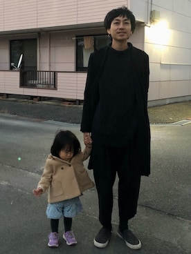 「Abercrombie&Fitch（アバークロンビーアンドフィッチ）のアイテム（ニット/セーター）」を使った、ま〜し〜さん（メンズ・177cm）の冬コーディネート