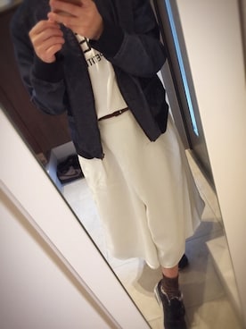 「スカンツGU」｜chiviさん（レディース・143cm）の春コーディネート